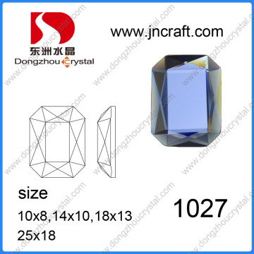 Dz-1027 Maschine geschnitten Spiegel Octagon Glasperlen für Bekleidung